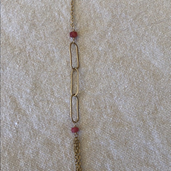 Gold-Filled Long Chain Swooping Gold Necklace - Picture 3 of 4